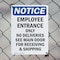 Signmission Employee Entrance Only No Deliveries OSHA Notice Sign, Plastic, 7in W x 10in L, 2PK OS-2PACK-NS-P-710-V-11946 - alternate 2